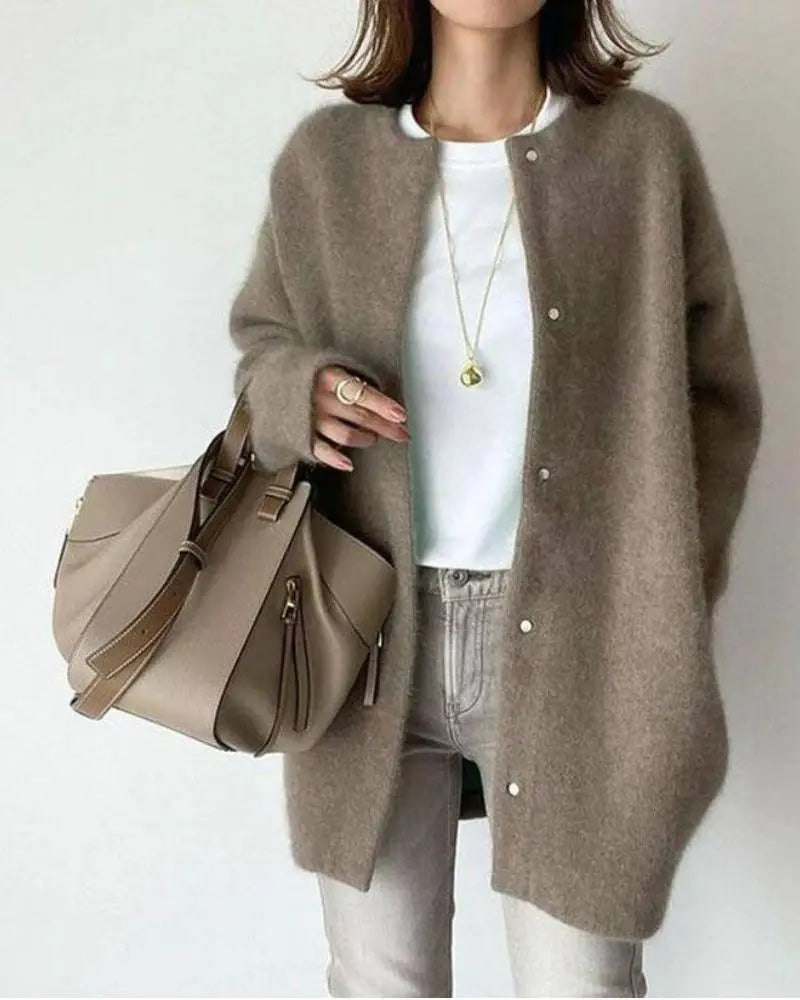 Eveloria Damenwolle-Mohair-Weste