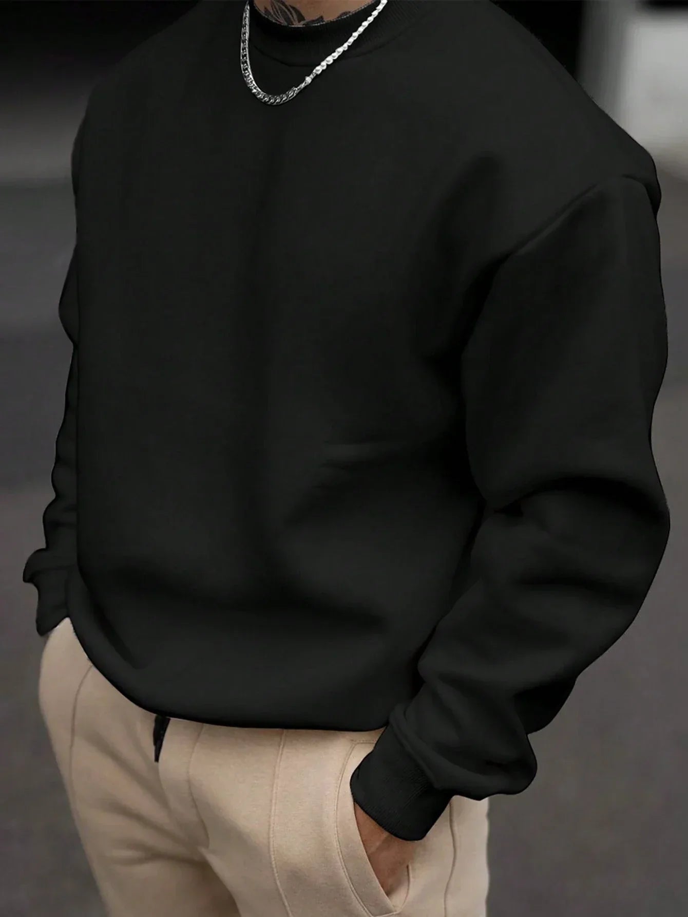 Eveloria Herren Sweatshirt Rundhalsausschnitt