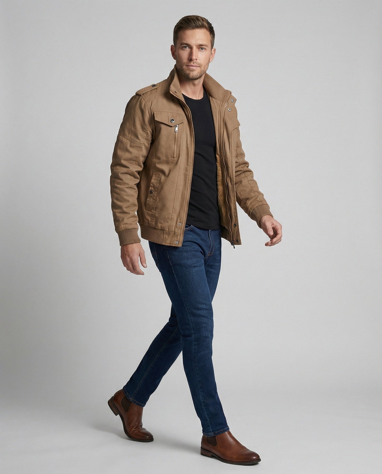Eveloria Herren Militärjacke Robust