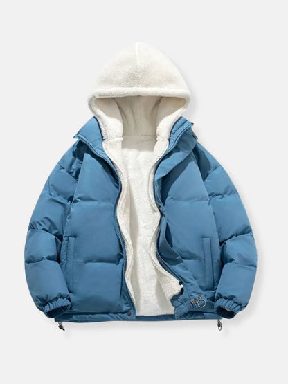 Herren Daunenjacke Reißverschluss Warm