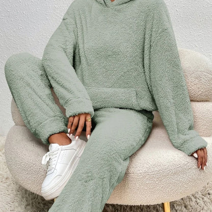 Damen Frühlings Cozy Kapuzen-Loungewear-Set