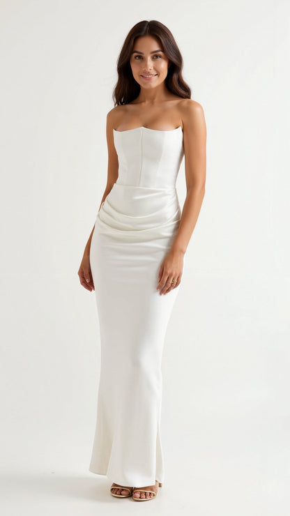 Damen Säulen Maxi Kleid Hochzeitsgäste