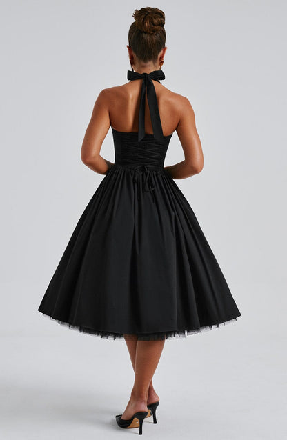 Damen Halter Midi Kleid Hochzeitsgäste Lydia