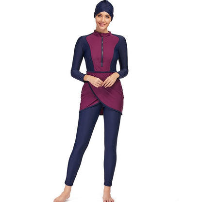 Eveloria Damen Burkini 3-teiliges Badeoutfit