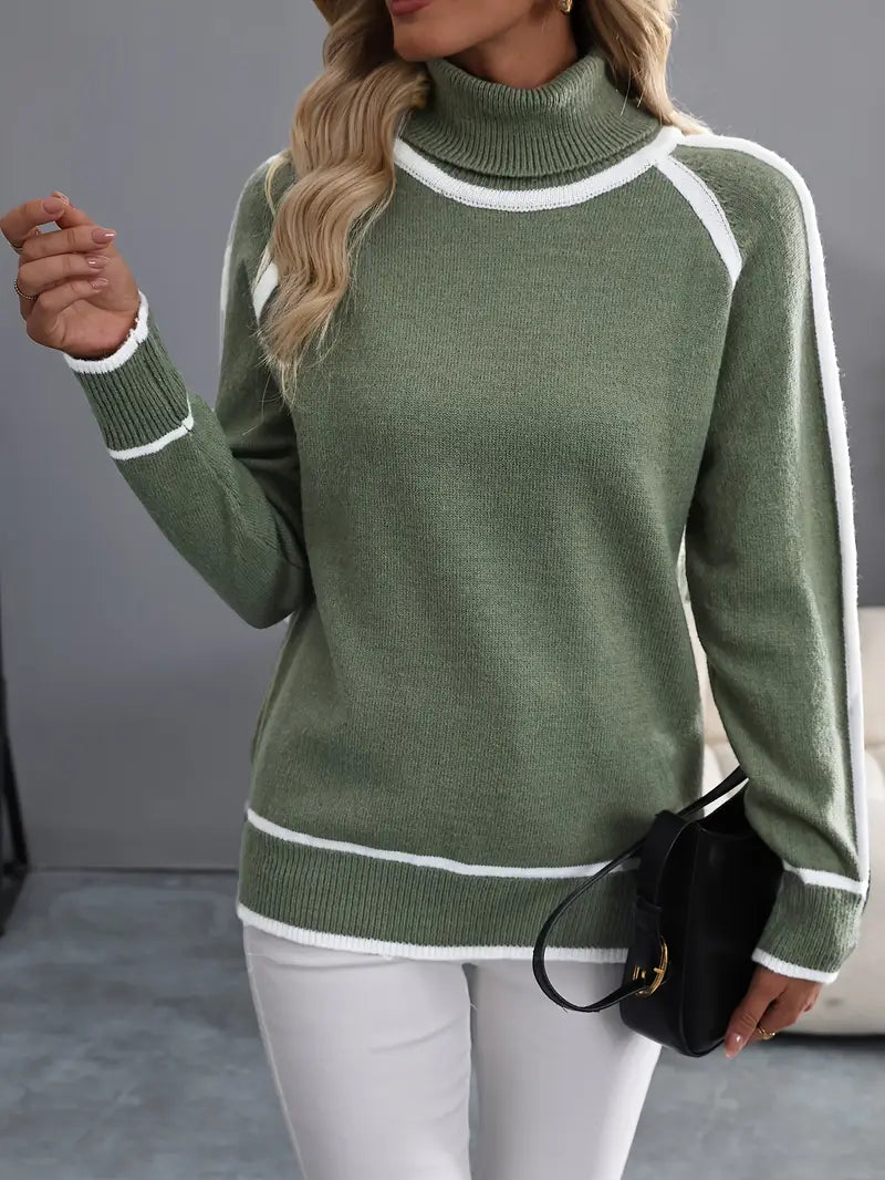 Eveloria Damen Rollkragenpullover Warm