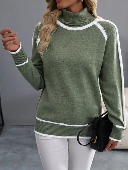 Eveloria Damen Rollkragenpullover Warm