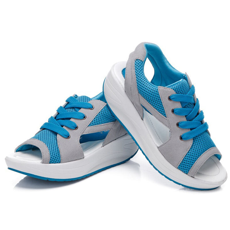 Eveloria Damen Muffin-Sandalen Kontrastfarben