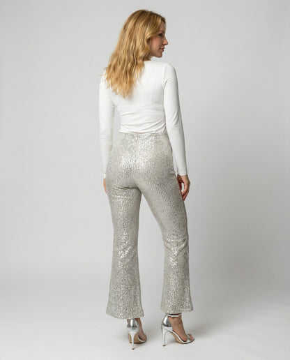 Eveloria Damen Paillettenhose Glitter