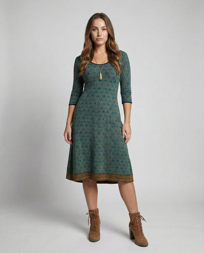 Eveloria Damen Boho Chic Midi Kleid