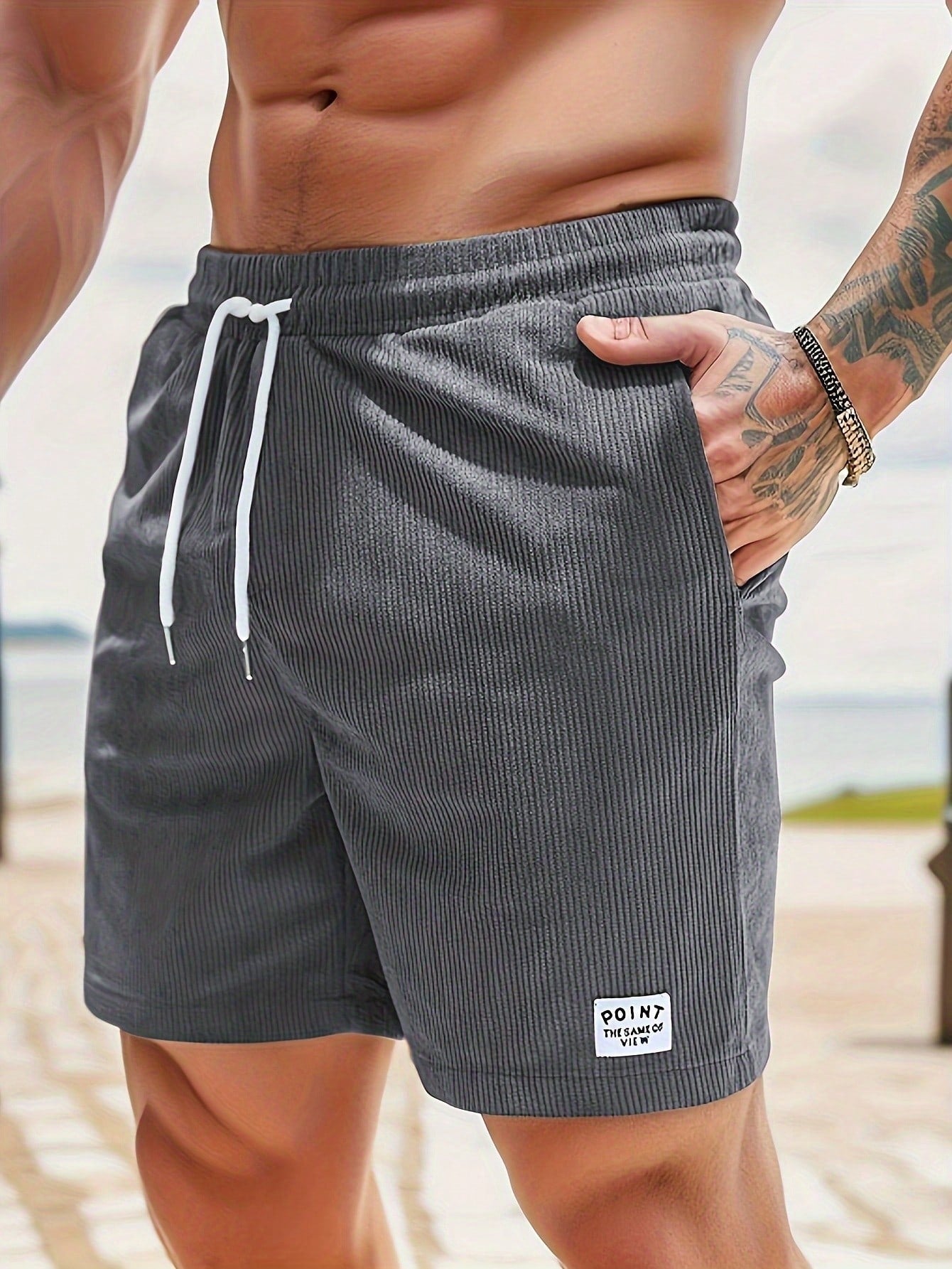 Herren Sommer Shorts Lässig Kordelzug
