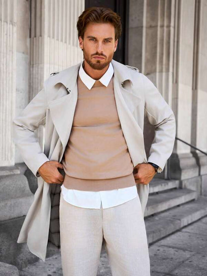 Eveloria Herren Trenchcoat Trendig