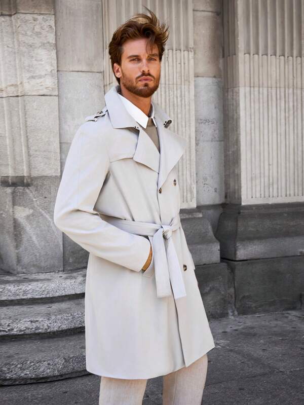 Eveloria Herren Trenchcoat Trendig