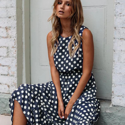 Eveloria Damen Sommerkleid Pünktchen