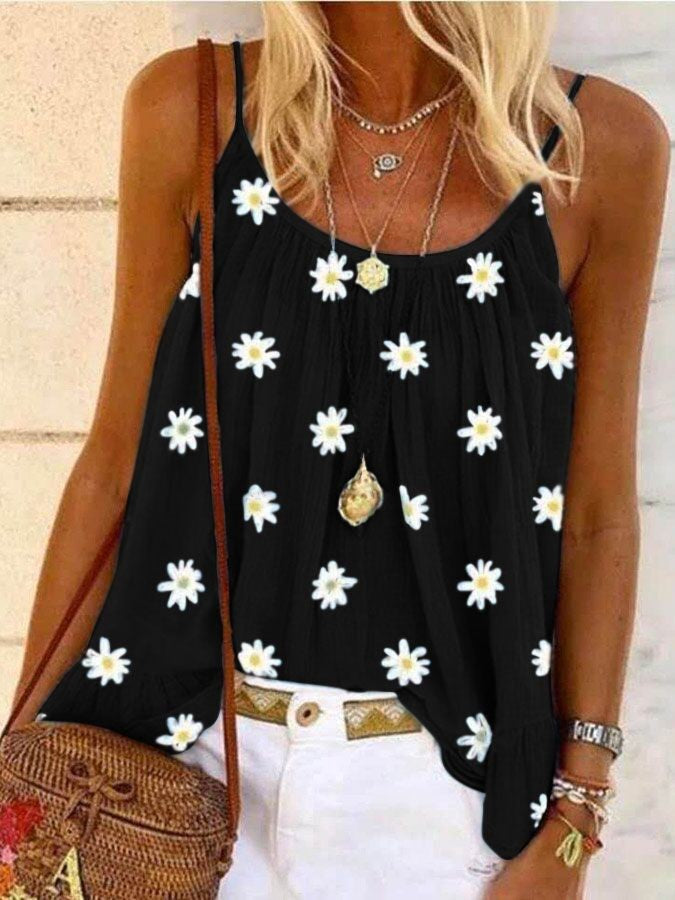 Damen Sommeroberteil Florales Design Luftig Eveloria