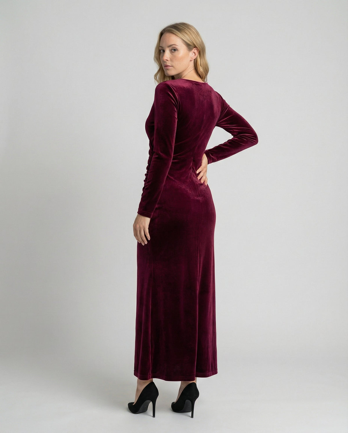 Samt Bodycon-Kleid Damen Elegantes