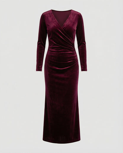 Samt Bodycon-Kleid Damen Elegantes
