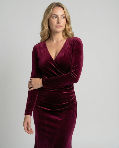 Samt Bodycon-Kleid Damen Elegantes