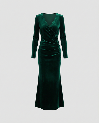 Samt Bodycon-Kleid Damen Elegantes