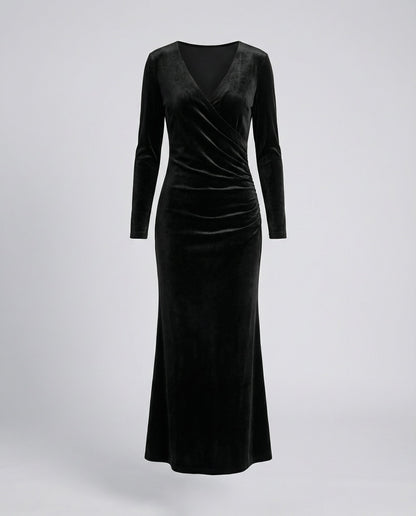 Samt Bodycon-Kleid Damen Elegantes