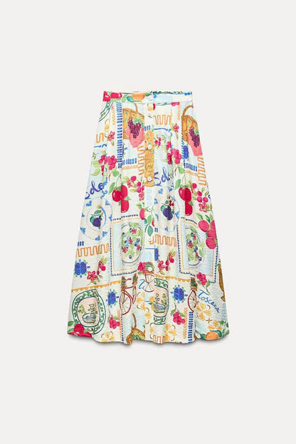 Eveloria Damen Zweiteiliges Set Floralprint Rüschen Quadratausschnitt