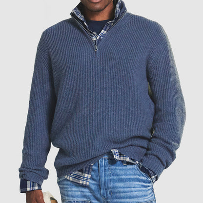 Herren Strickpullover Mit Reißverschluss