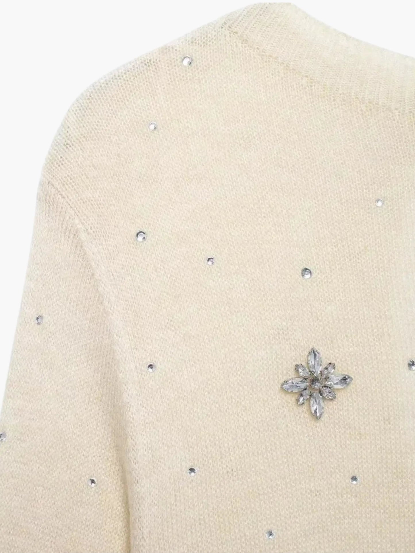 Damen Strickjacke Knopfleiste Verschönert