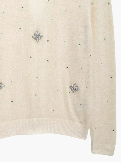 Damen Strickjacke Knopfleiste Verschönert
