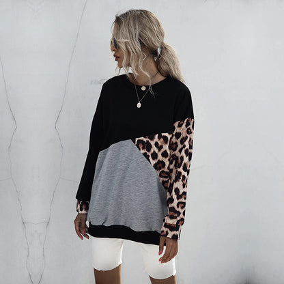 Damen Sweatshirt Animalmuster Bunt