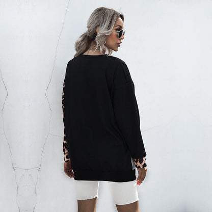Damen Sweatshirt Animalmuster Bunt