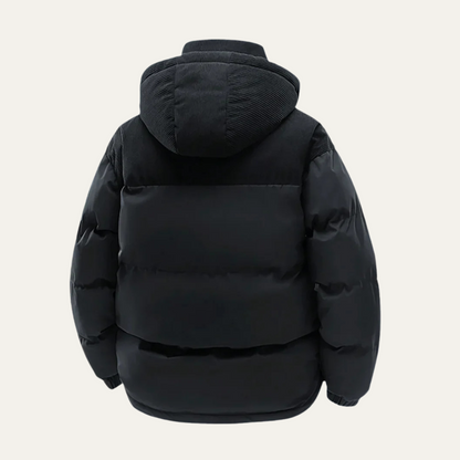 Herren Winterjacke Gepolstert Mit Kapuze Warm