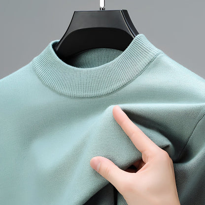 Herren Pullover Bequem Warm Baumwolle Grau