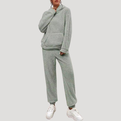 Damen Frühlings Cozy Kapuzen-Loungewear-Set