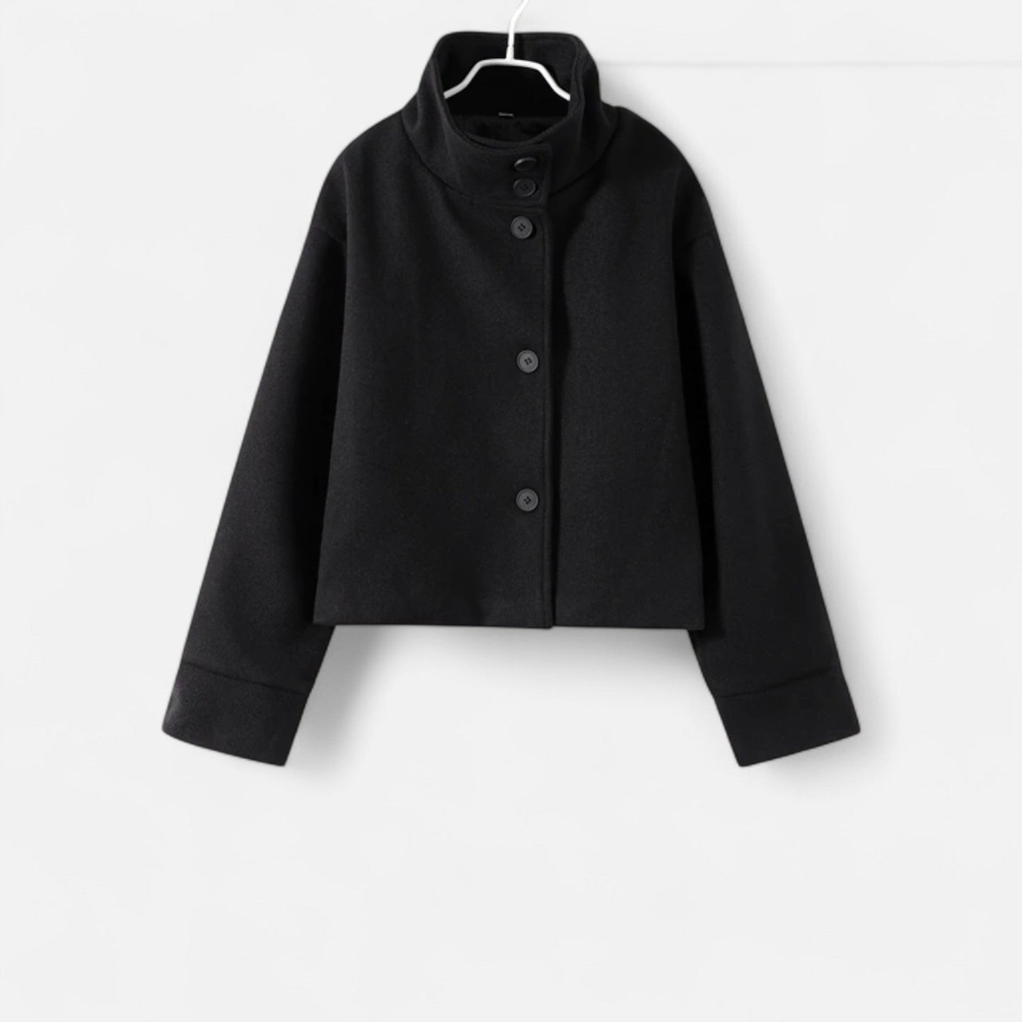 Damen Kurzjacke Moderner Stehkragen Zeitlos