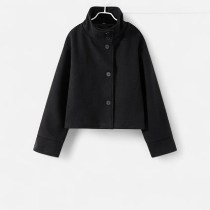 Damen Kurzjacke Moderner Stehkragen Zeitlos