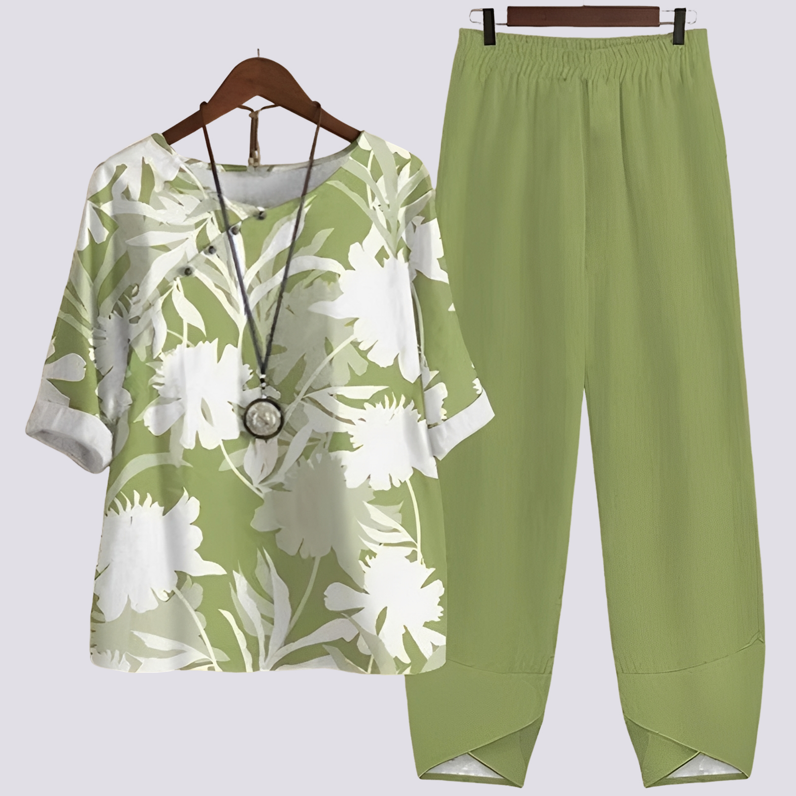 Damen Zweiteiler Modernes Muster - Eveloria