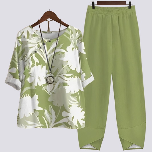 Damen Zweiteiler Modernes Muster - Eveloria