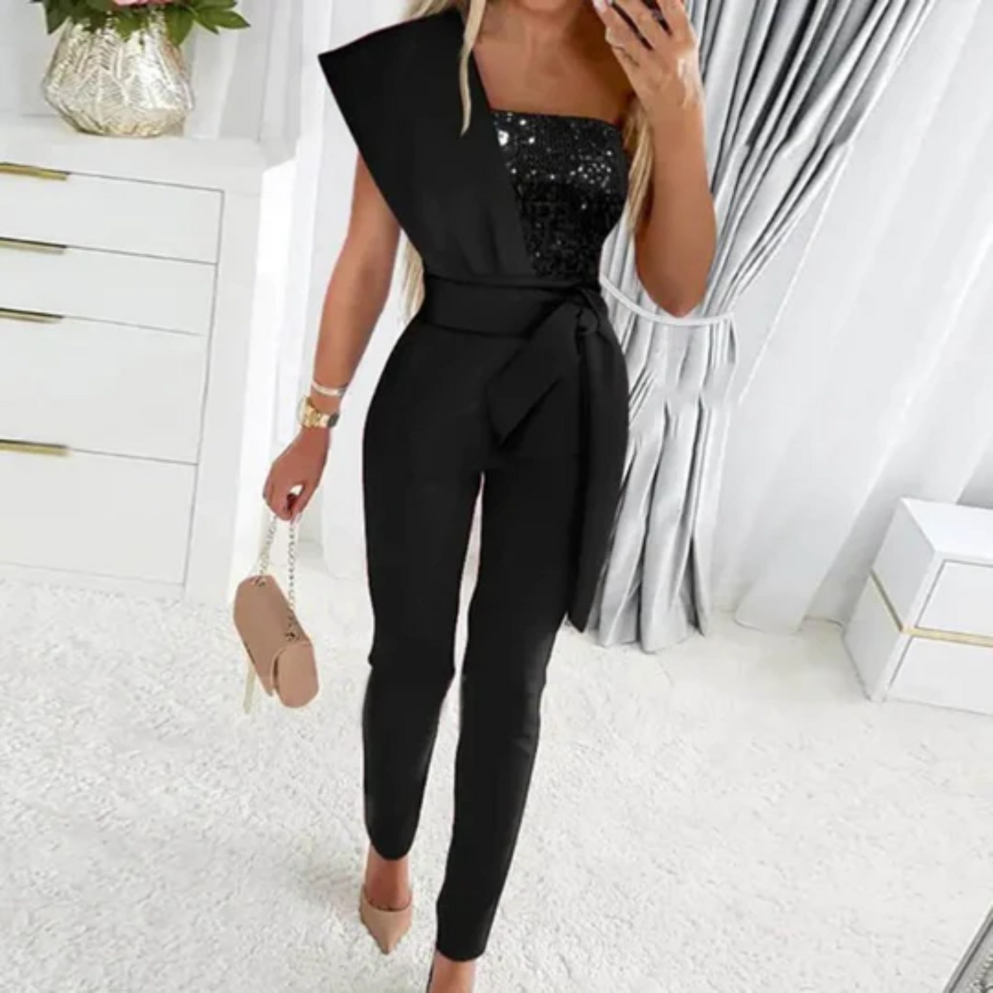 Eveloria Damen Jumpsuit Stylisch