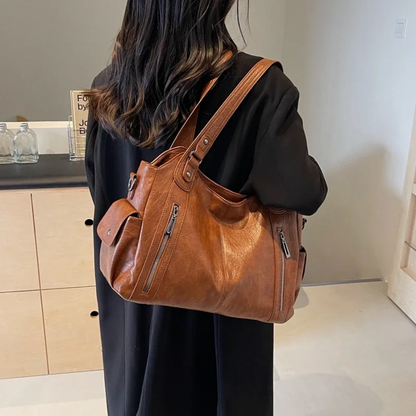 Damen Große Handtasche Leder Mit Schultergurt
