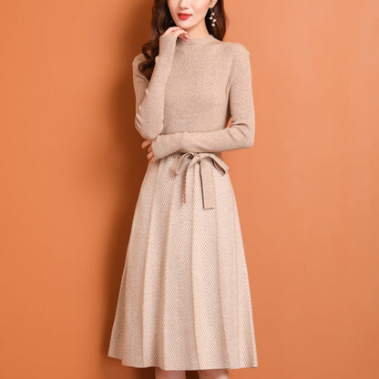 Damen Strickkleid Tailliert