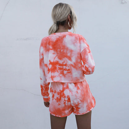 Damen Set Kurzarm Batikdesign Eveloria