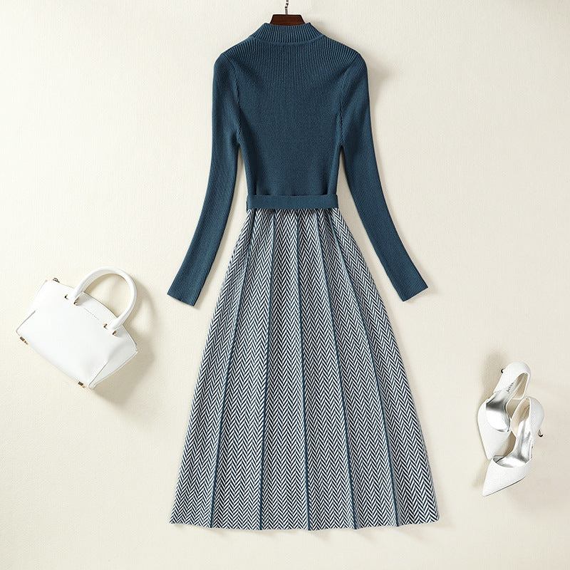 Damen Strickkleid Tailliert