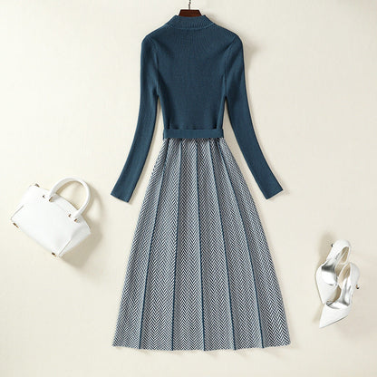 Damen Strickkleid Tailliert
