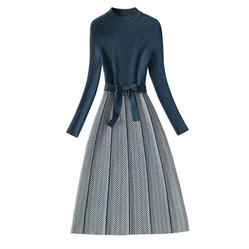 Damen Strickkleid Tailliert
