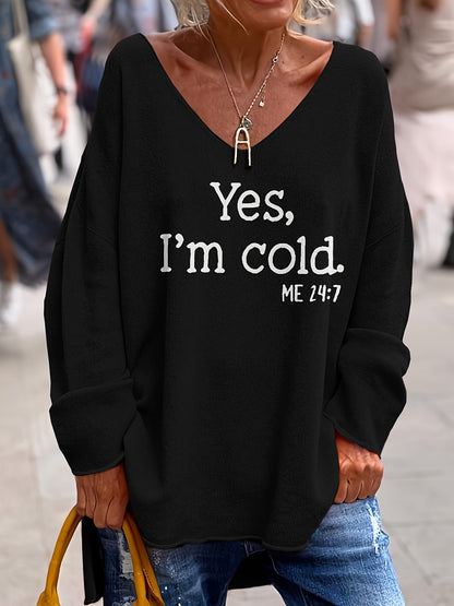 Damen Oversize Pullover Warm