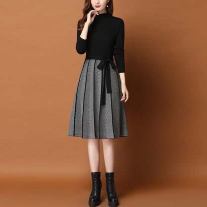 Damen Strickkleid Tailliert