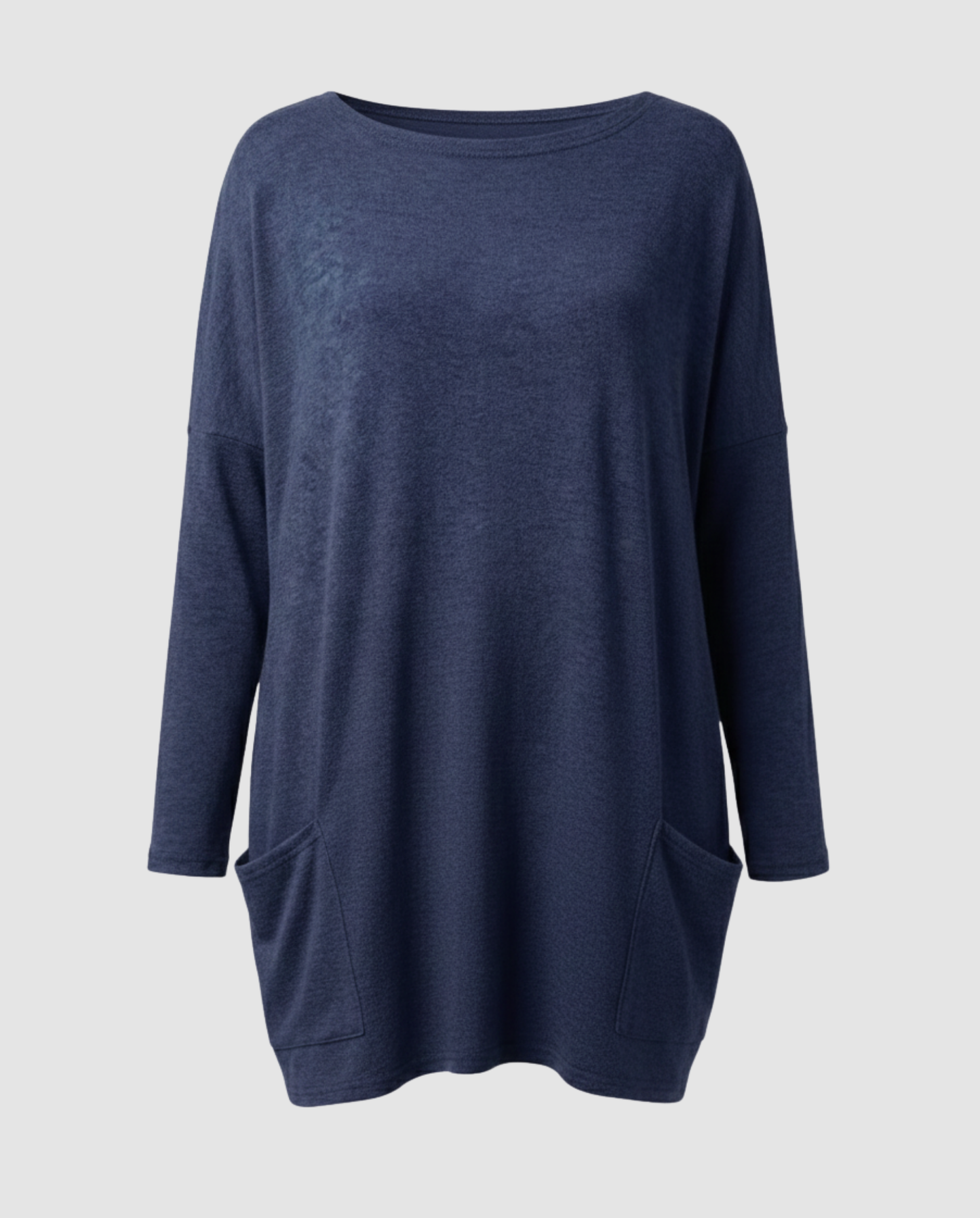 Damen Longpullover Lässig Baumwolle Beige