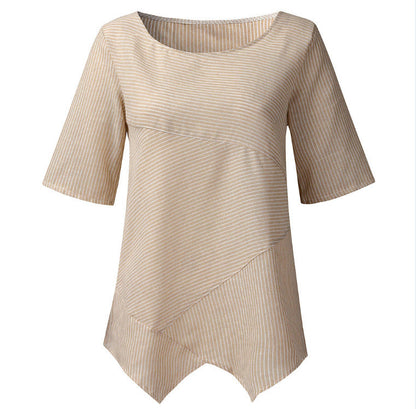 Damen Asymmetrisches Stricktop Rippmuster