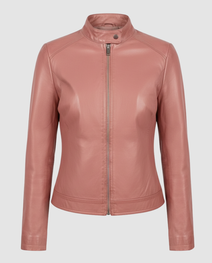 Damen Lederjacke Elegantes Design