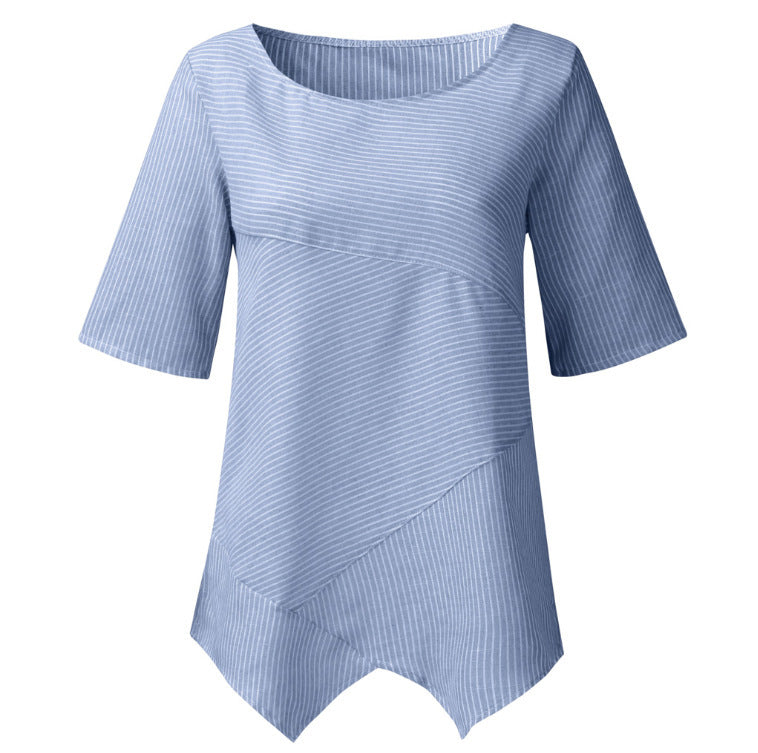 Damen Asymmetrisches Stricktop Rippmuster
