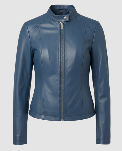 Damen Lederjacke Elegantes Design